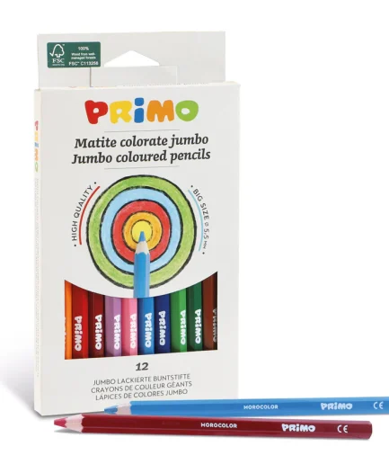 Primo Jumbo Colouring Pencils (12 colours)