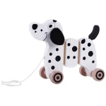 Jumini Pull Along Dog - Black & White