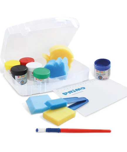 Primo Poster Paint Set (6 paints, sponges, brush, mat)