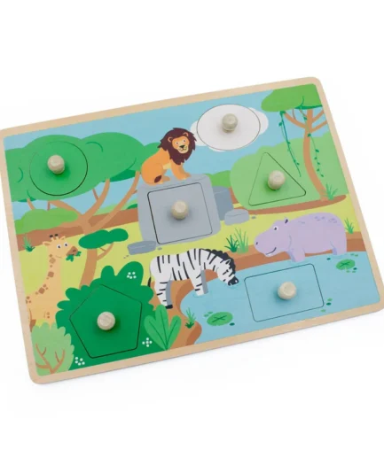 Jumini Safari Peek A Boo Peg Puzzle
