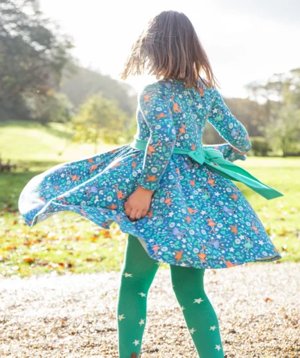 Frugi Party Skater Dress Enchanted Forest