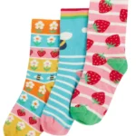 Frugi Rock My Socks 3 Pack Strawberry