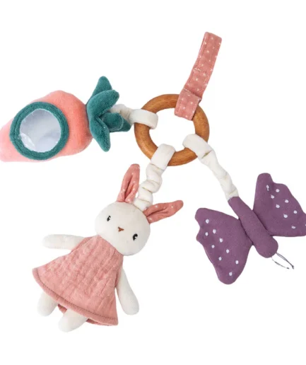 Jumini Friends Baby Activity Ring Pink Rabbit (Organic)