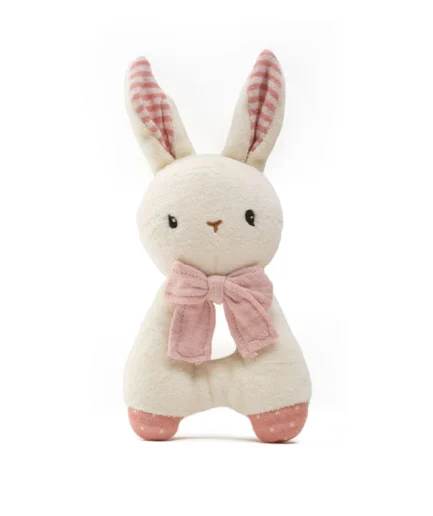 Jumini Friends Pink Rabbit Rattle (Organic Cotton)
