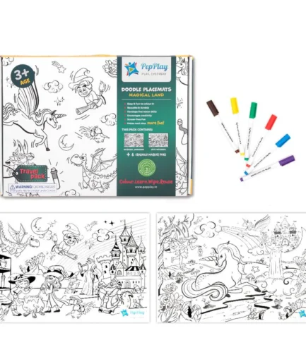 Doodle Placemats Travel Set-Magical Land