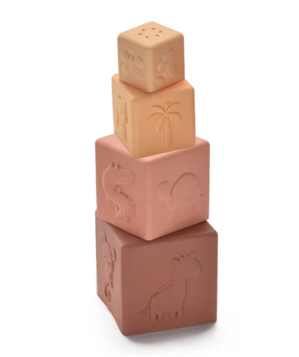 Jumini Baby Safari Stacking Cubes (Silicone)
