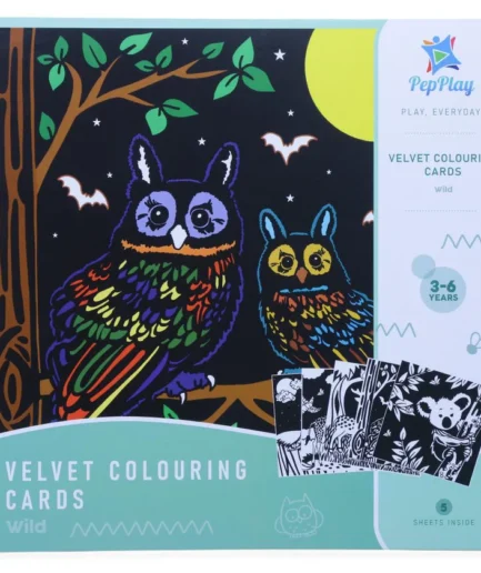 Velvet Colouring Cards - Wild