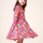 Frugi Sofia Skater Dress Tulip Fun Flowers