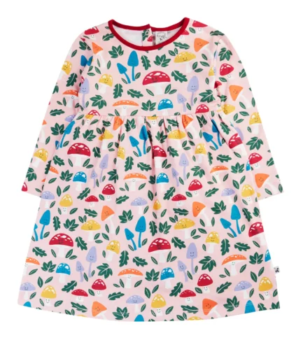 Frugi Amelia Dress Pelican/Fun-Guys