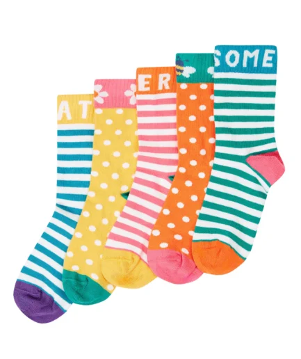 Frugi Sunnie Socks 5 Pack Super Multipack