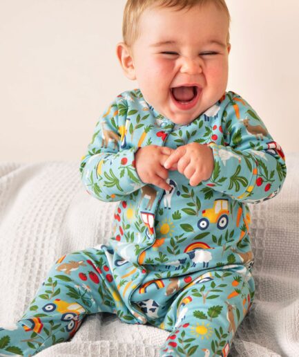 Frugi Lovely Babygrow On The Farm