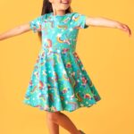 Frugi Sunshine Skater Dress Wheely Happy