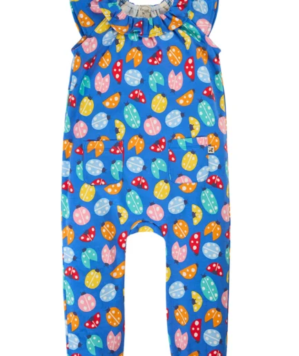 Frugi Peony Playsuit Ladybird Lovliness