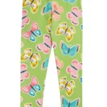 Frugi Leona Leggings Lime Butterfly