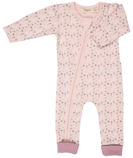 Pigeon Organics Pink Flowers Kimono Romper