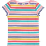 Frugi Rhian Rib T-Shirt Multi Rib Stripe