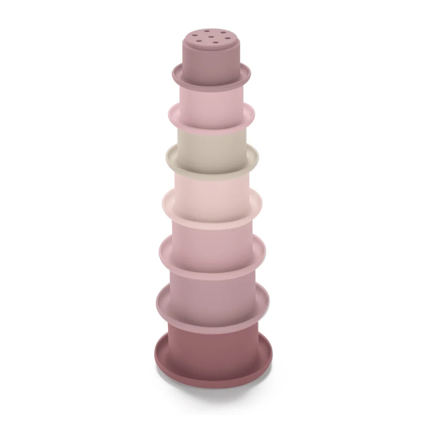 Jumini Stacking Cups Pink (food grade silicone)