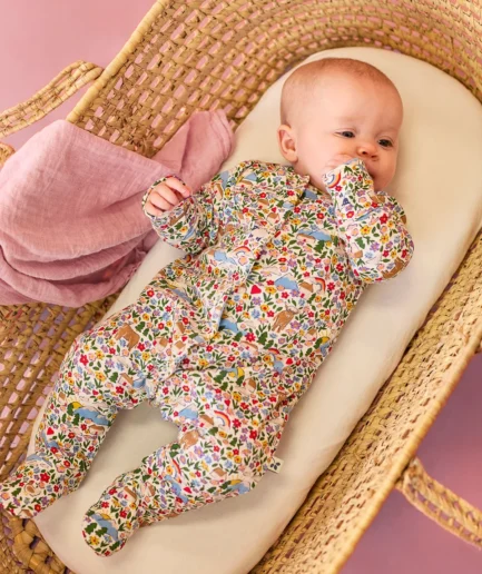 Frugi Lovely Babygrow Highland Fields