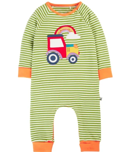 Frui Rowan Romper Stripe Tractor